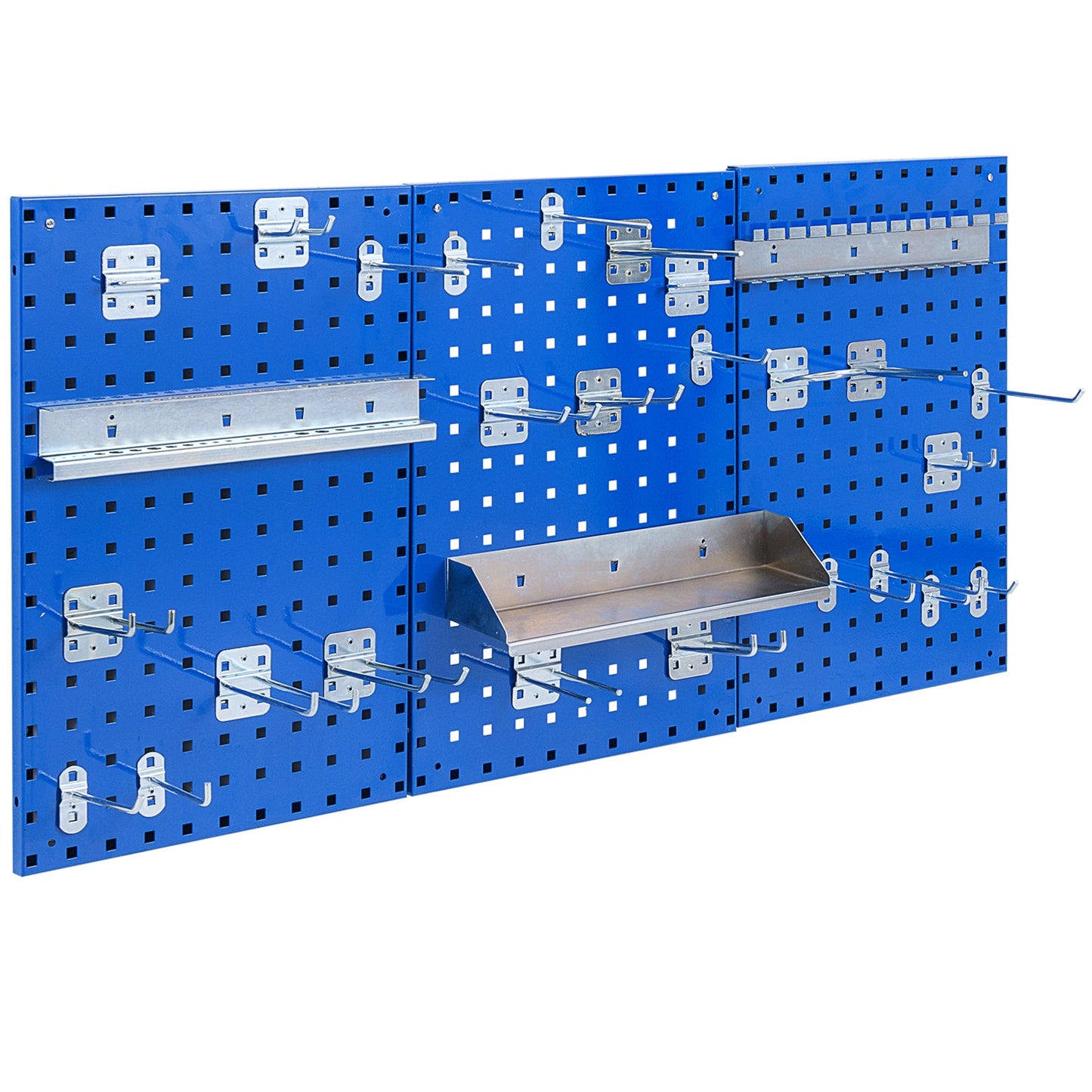 Kit de tablero perforado de pared con 3 tableros perforados para taller o garaje - Negro