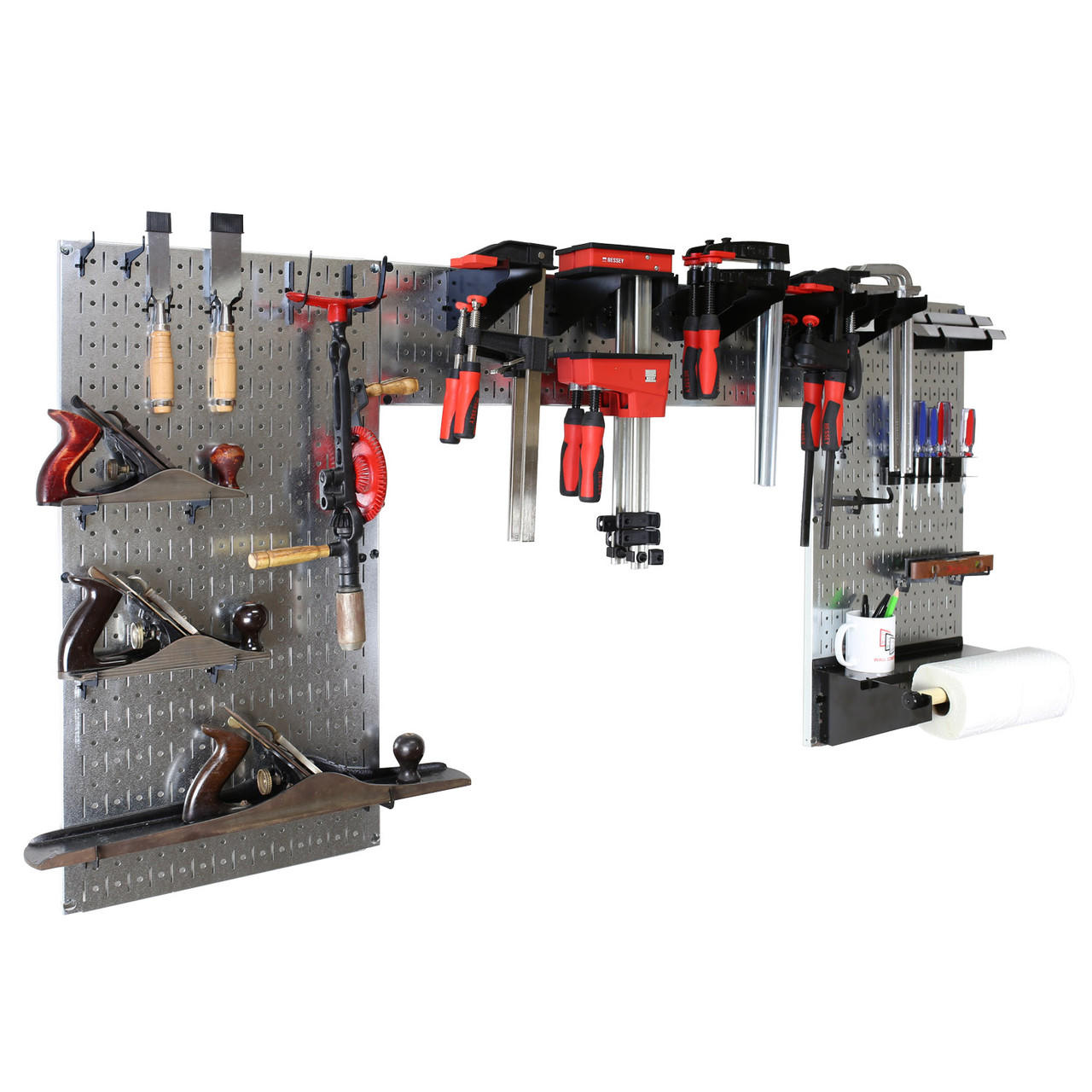 Metal Pegboard and Tool Storage Organizer Set
