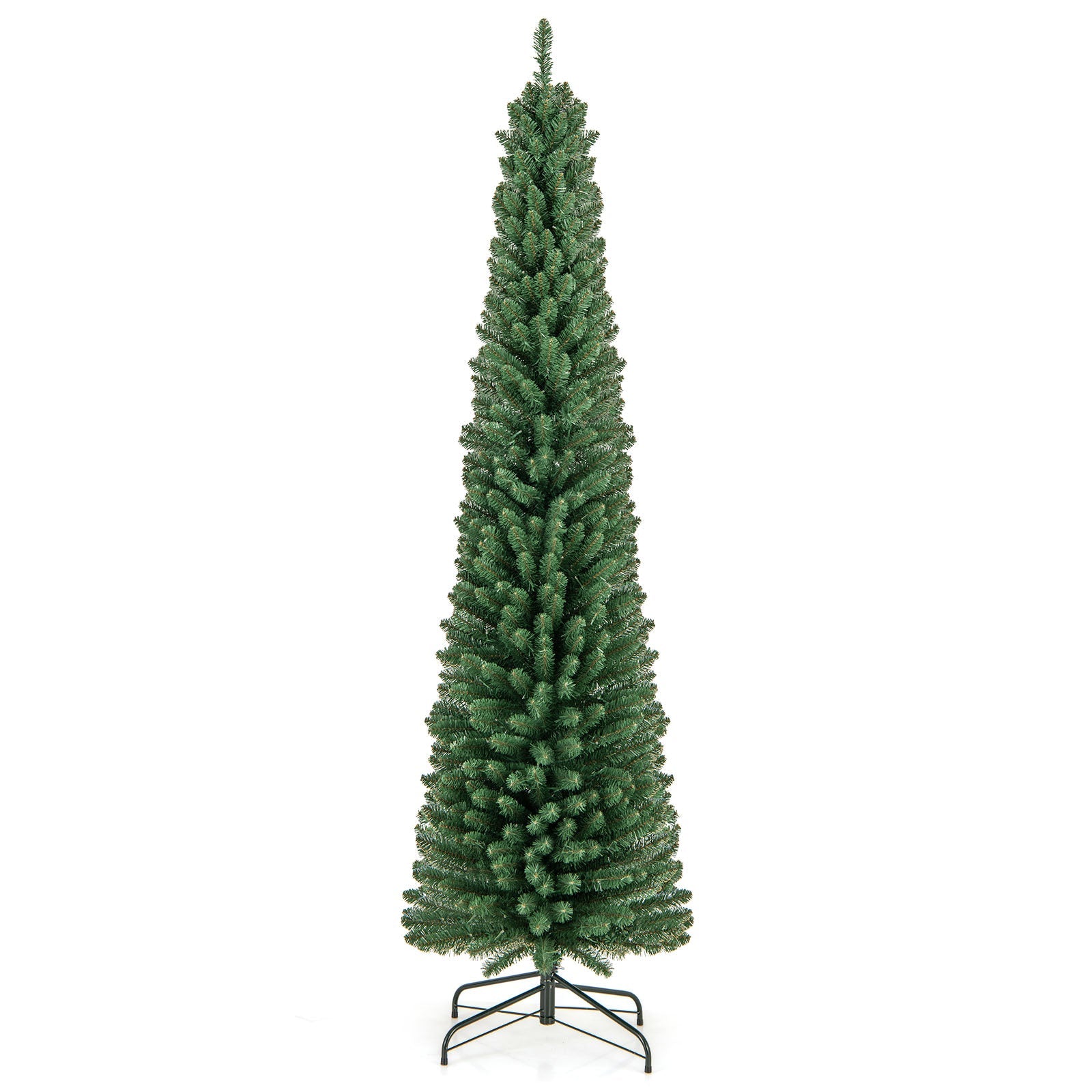 DirectDeals Pencil Christmas Tree with memory wire tips, warm LED lights on Tampa Home & Garden Store