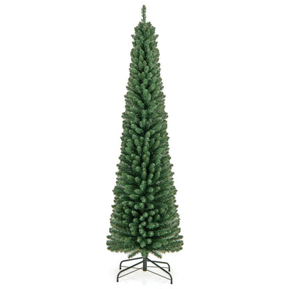 DirectDeals Pencil Christmas Tree with memory wire tips, warm LED lights on Tampa Home & Garden Store