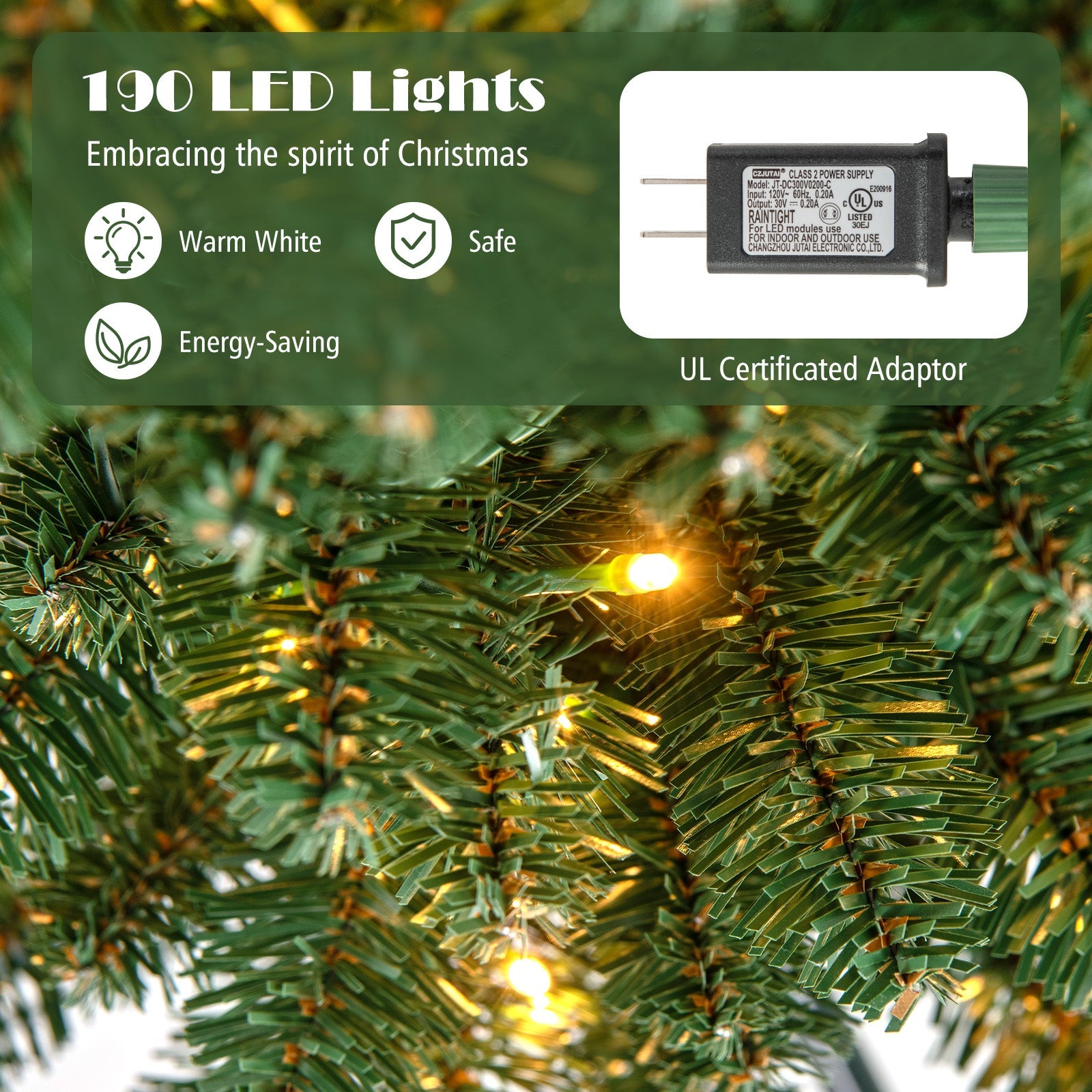 Pencil Christmas Tree with memory-wire branch tips and warm LED lights by DirectDeals on Tampa Home & Garden Store