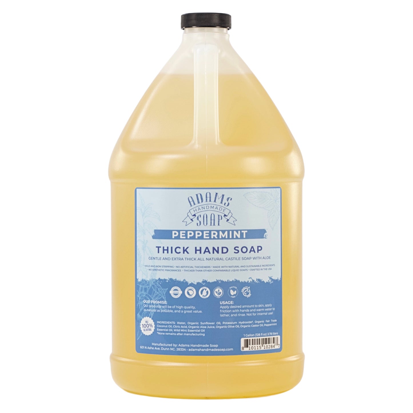 Peppermint Liquid Castile Soap – Thick, Concentrated, Organic Formula | Hand Soap & Multi-Purpose Cleaner | Vegan, Eco-Friendly & Made in USA - Tampa Home & Garden Store
