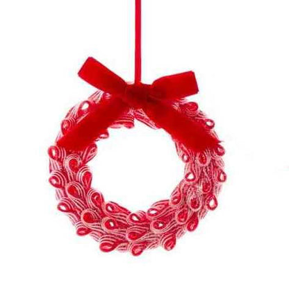 Peppermint Wreath Ornament - Ribbon Candy - Tampa Home & Garden Store