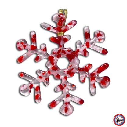 Copo de nieve de cristal artesanal - Menta Crujiente - de studioTica