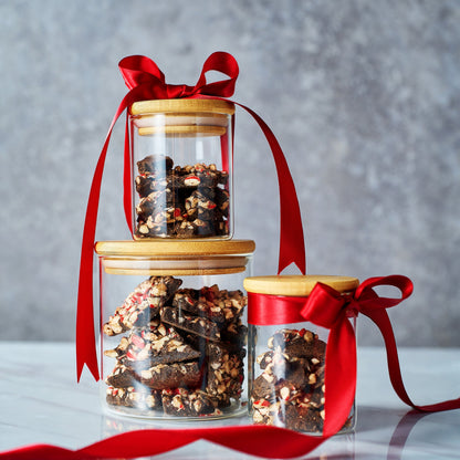 Dark Chocolate Peppermint Bark and Candy