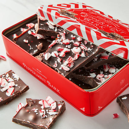 Dark Chocolate Peppermint Bark and Candy