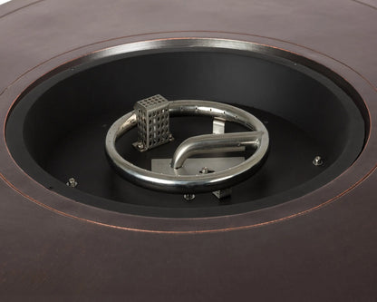 Perissa Woven Aluminum LPG Fire Pit gas outdoor fireplace with circular burner on Tampa Home & Garden Store