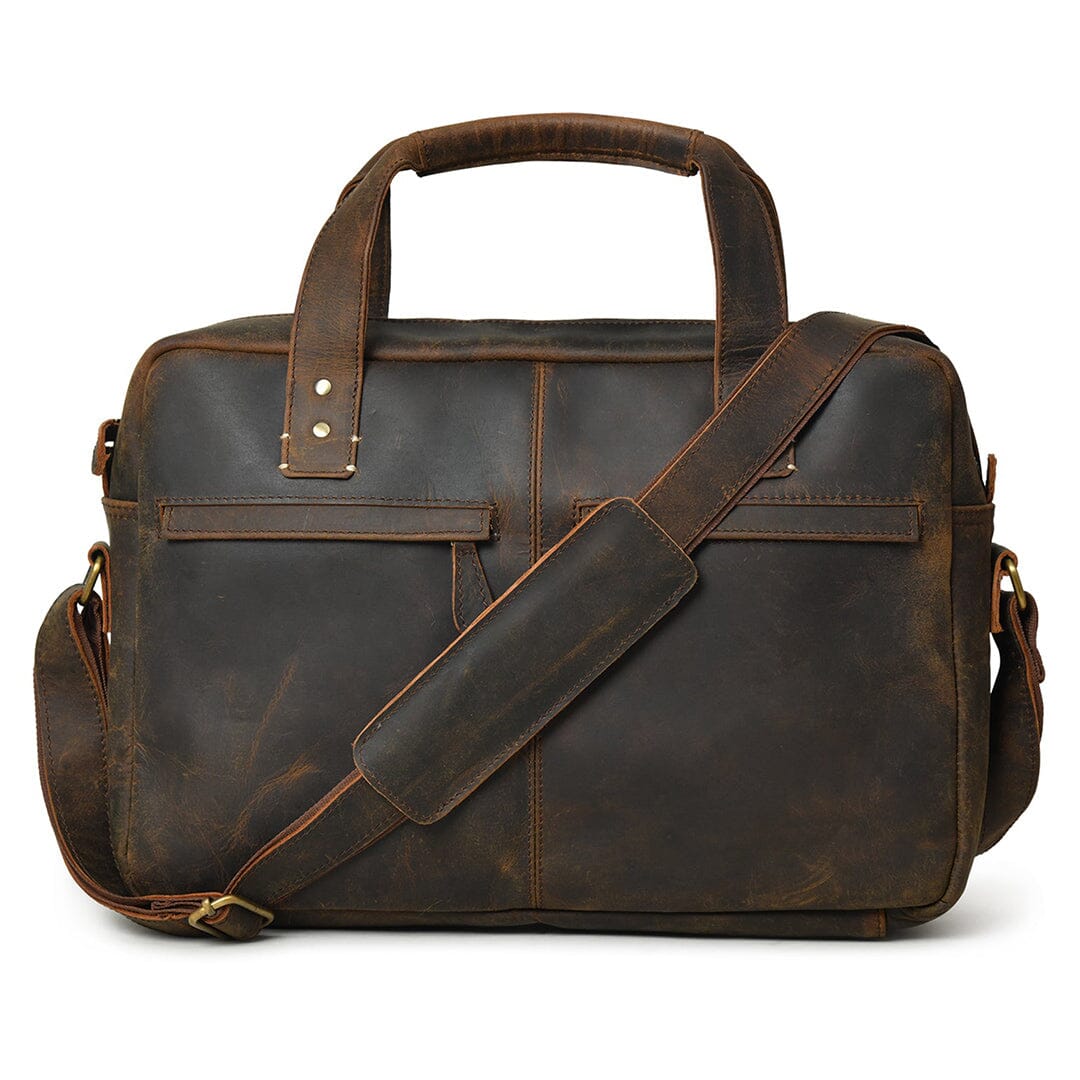 Perkins Buffalo Leather Office Briefcase - Tampa Home & Garden Store