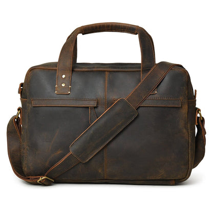 Perkins Buffalo Leather Office Briefcase - Tampa Home & Garden Store