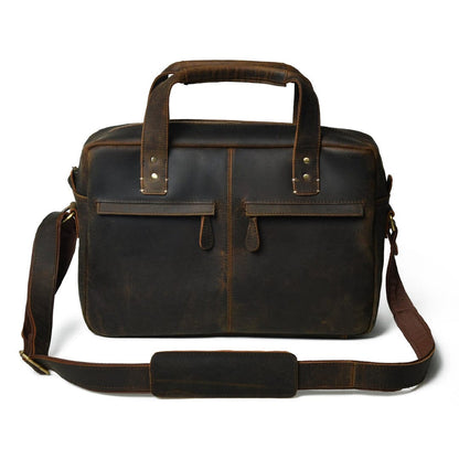 Perkins Buffalo Leather Office Briefcase - Tampa Home & Garden Store