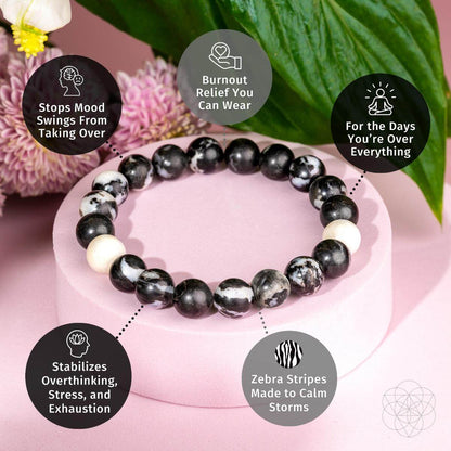 Permission to Pause - The Zebra Jasper Bracelet - Tampa Home & Garden Store