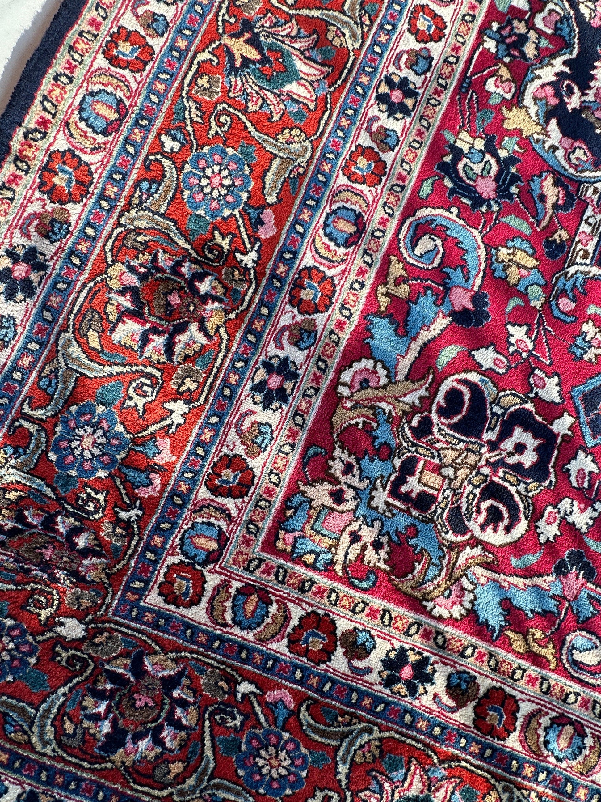 Persian Mashhad Hand Knotted Wool Area Rug 9’9” x 13’3” - Tampa Home & Garden Store