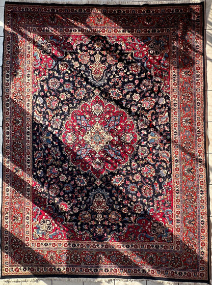 Persian Mashhad Hand Knotted Wool Area Rug 9’9” x 13’3” - Tampa Home & Garden Store