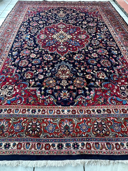 Persian Mashhad Hand Knotted Wool Area Rug 9’9” x 13’3” - Tampa Home & Garden Store