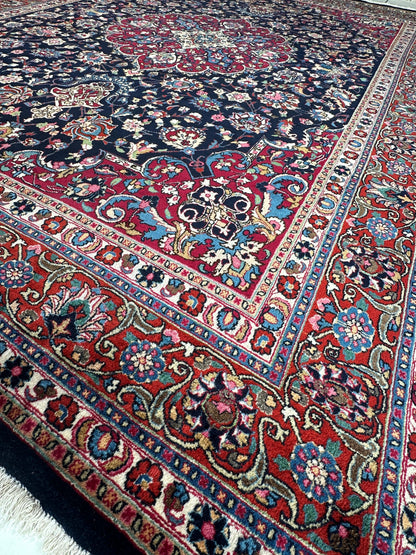 Persian Mashhad Hand Knotted Wool Area Rug 9’9” x 13’3” - Tampa Home & Garden Store