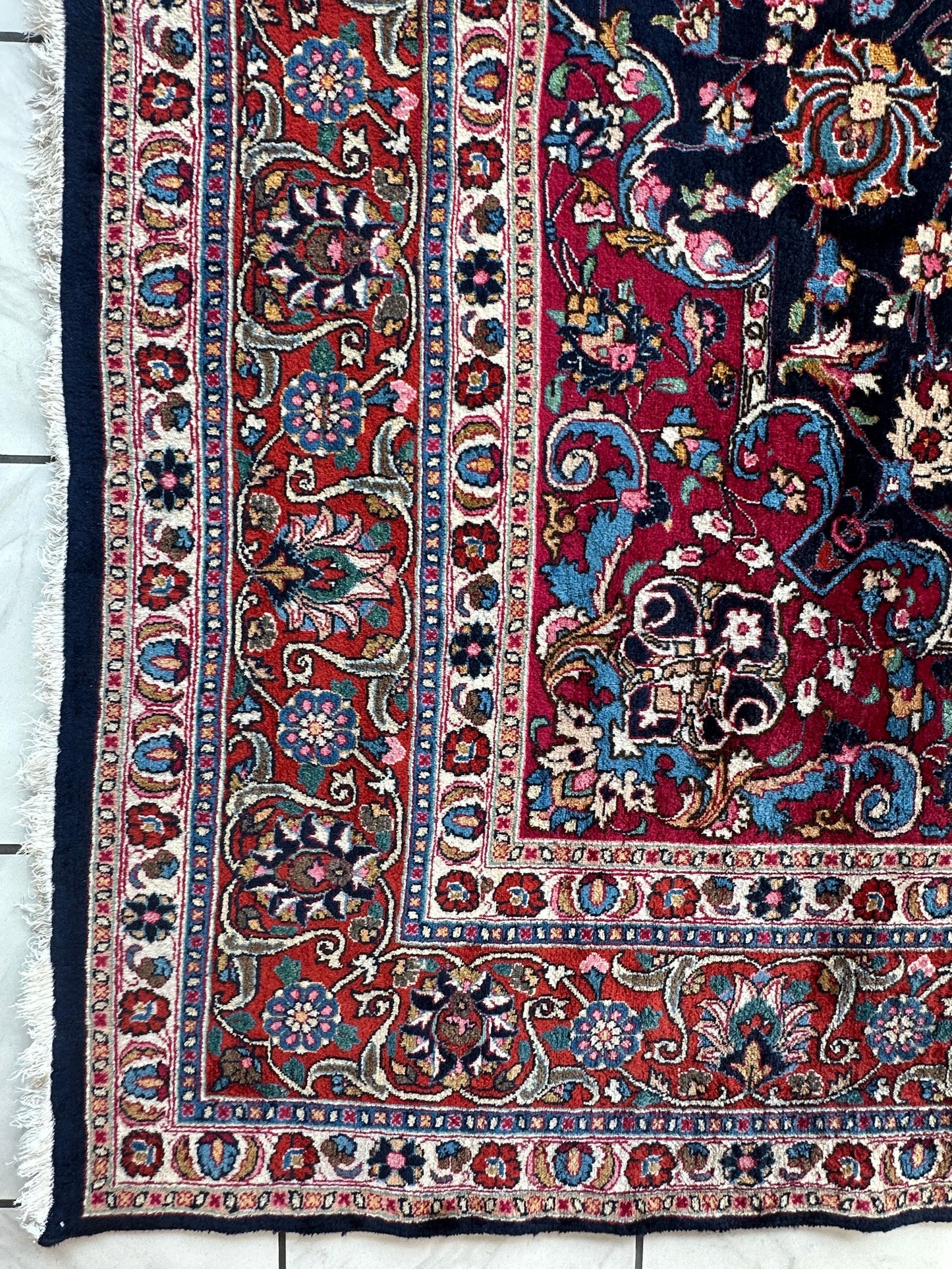 Persian Mashhad Hand Knotted Wool Area Rug 9’9” x 13’3” - Tampa Home & Garden Store