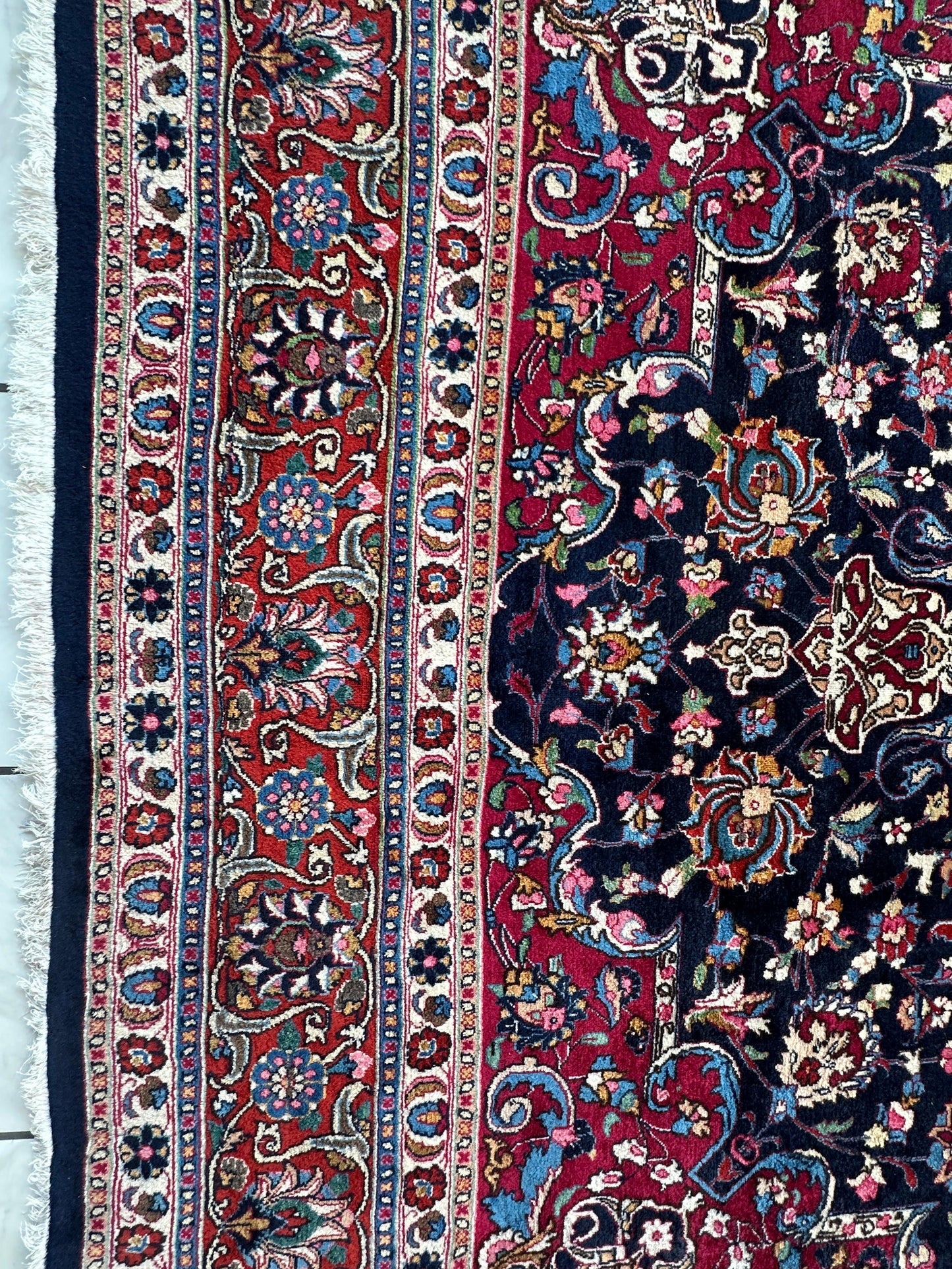 Persian Mashhad Hand Knotted Wool Area Rug 9’9” x 13’3” - Tampa Home & Garden Store
