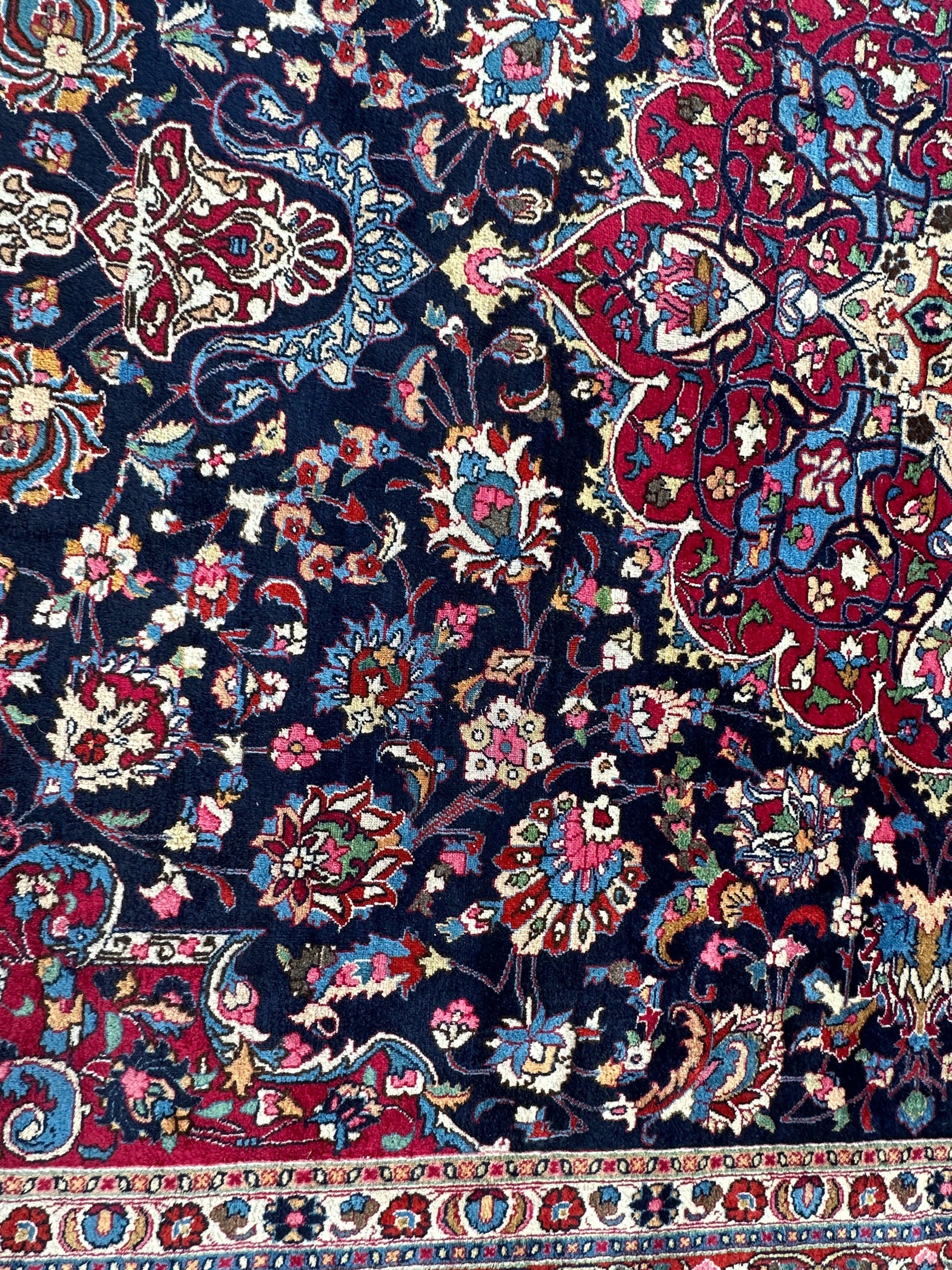 Persian Mashhad Hand Knotted Wool Area Rug 9’9” x 13’3” - Tampa Home & Garden Store
