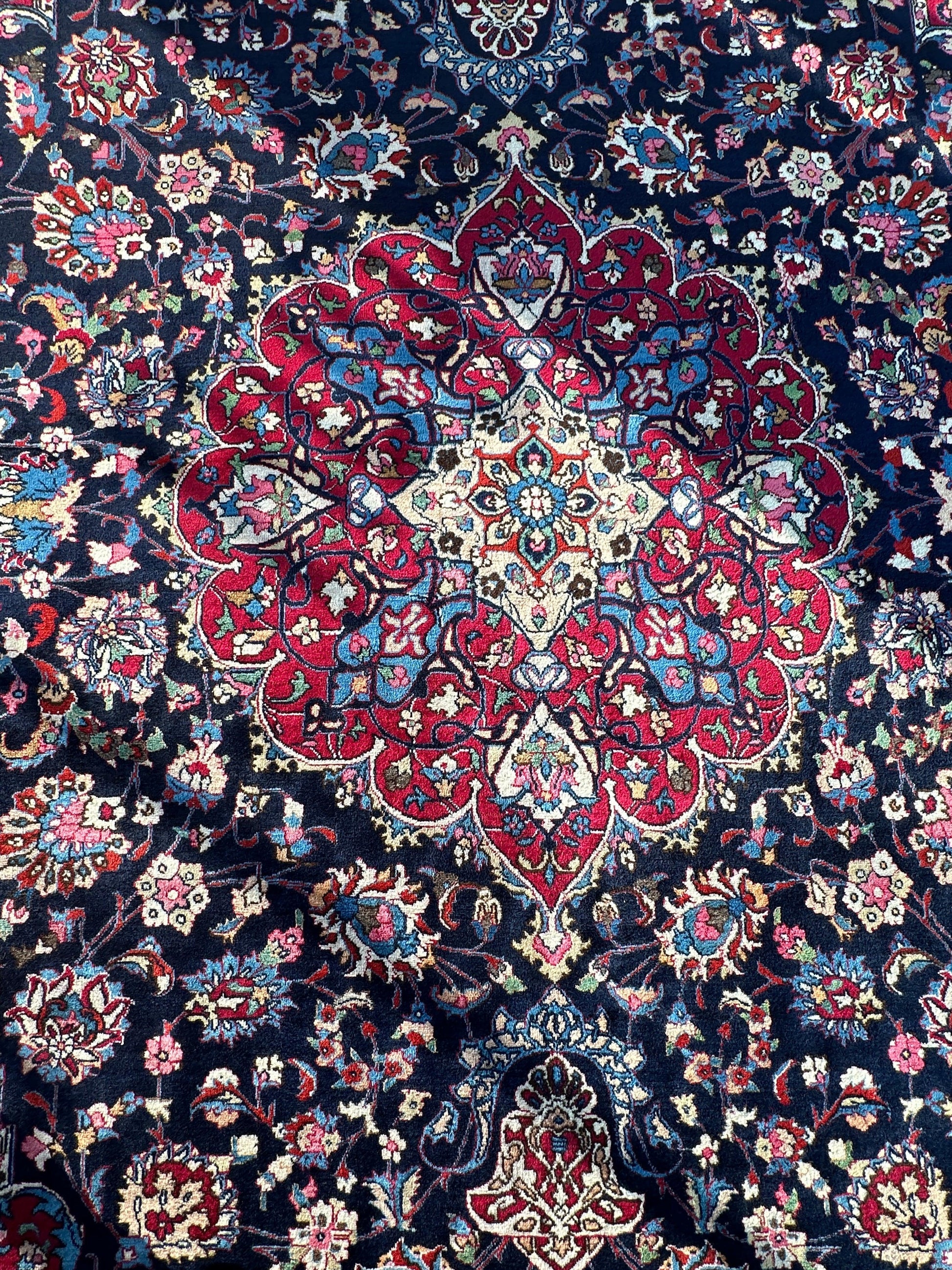 Persian Mashhad Hand Knotted Wool Area Rug 9’9” x 13’3” - Tampa Home & Garden Store