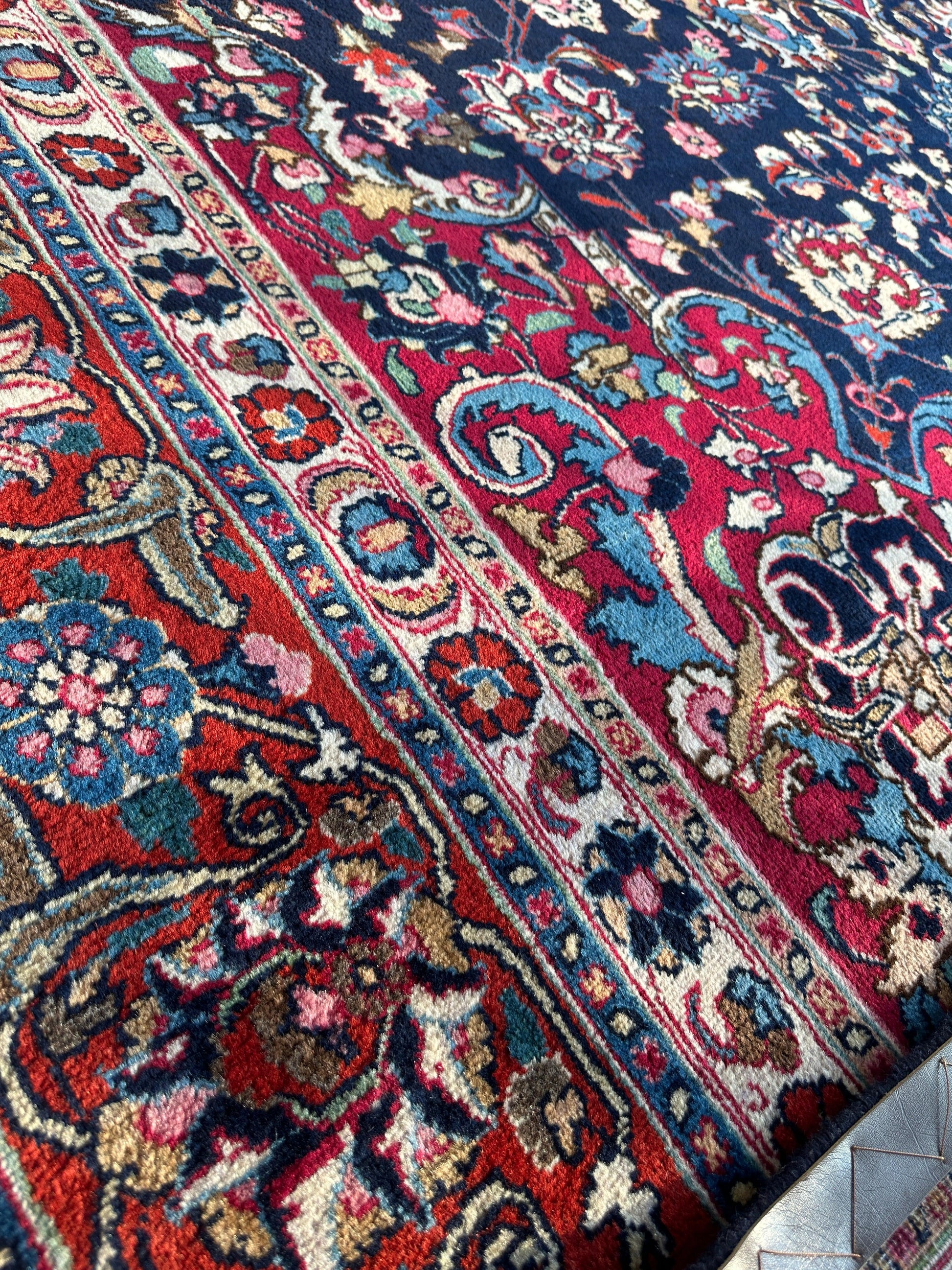 Persian Mashhad Hand Knotted Wool Area Rug 9’9” x 13’3” - Tampa Home & Garden Store