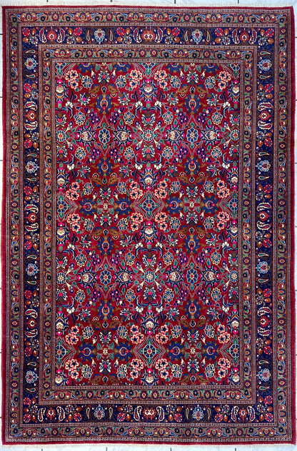 Persian Mashhad I Fine Allover Rug Wool 7 x 10 - Tampa Home & Garden Store