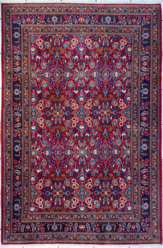 Persian Mashhad I Fine Allover Rug Wool 7 x 10 - Tampa Home & Garden Store