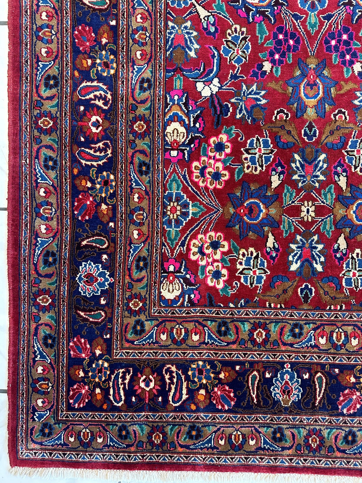 Persian Mashhad I Fine Allover Rug Wool 7 x 10 - Tampa Home & Garden Store