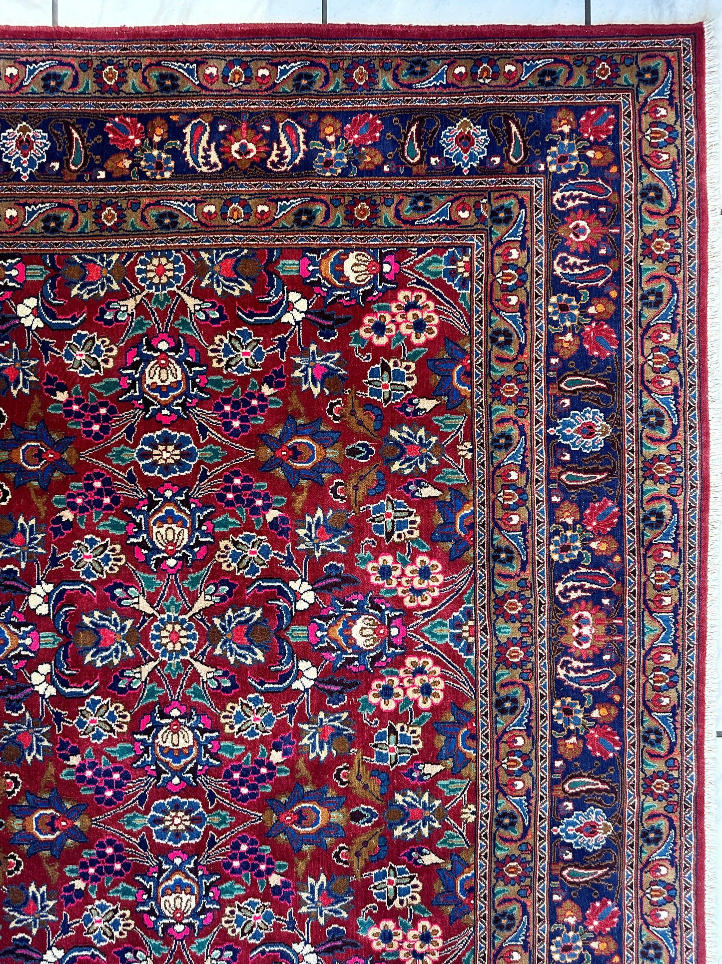 Persian Mashhad I Fine Allover Rug Wool 7 x 10 - Tampa Home & Garden Store