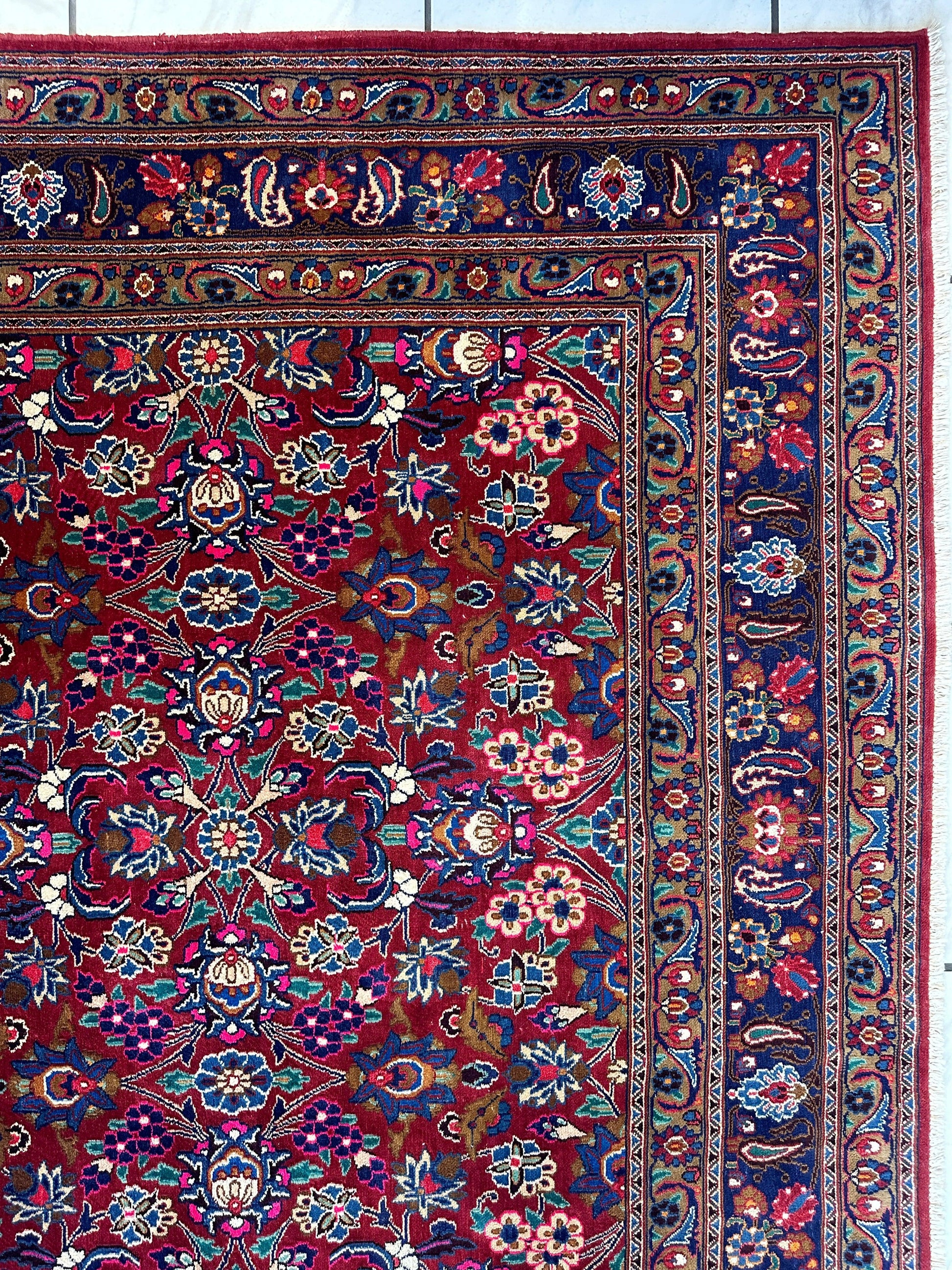 Persian Mashhad I Fine Allover Rug Wool 7 x 10 - Tampa Home & Garden Store