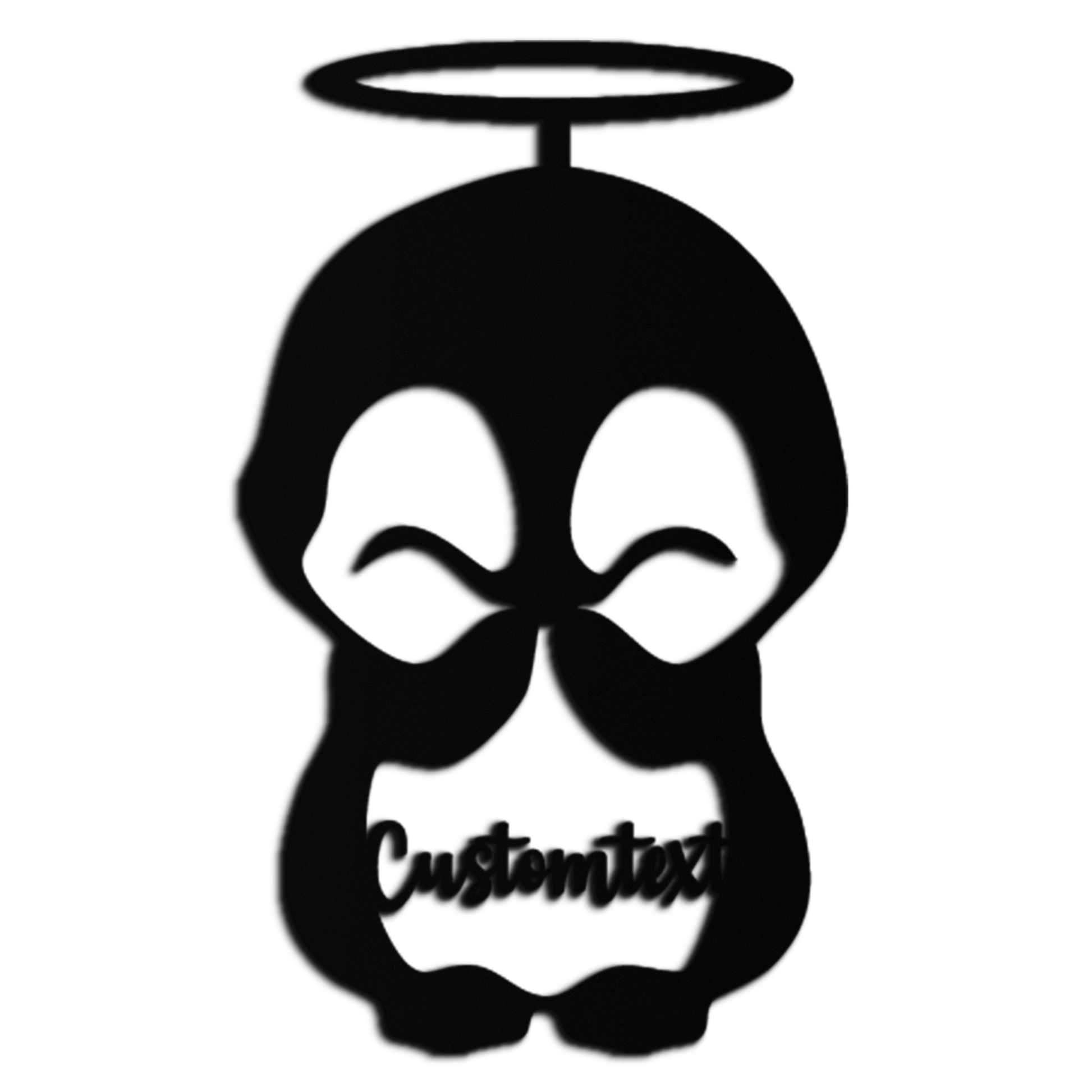 Personalized Cute Angel Penguin Metal Wall Art – Custom Text Adorable Black Steel Decor for Kids Rooms and Nurseries- KAF449 - Tampa Home & Garden Store