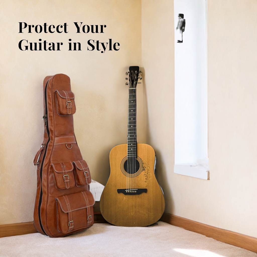Personalized Leather Guitar Case - Tampa Home & Garden Store