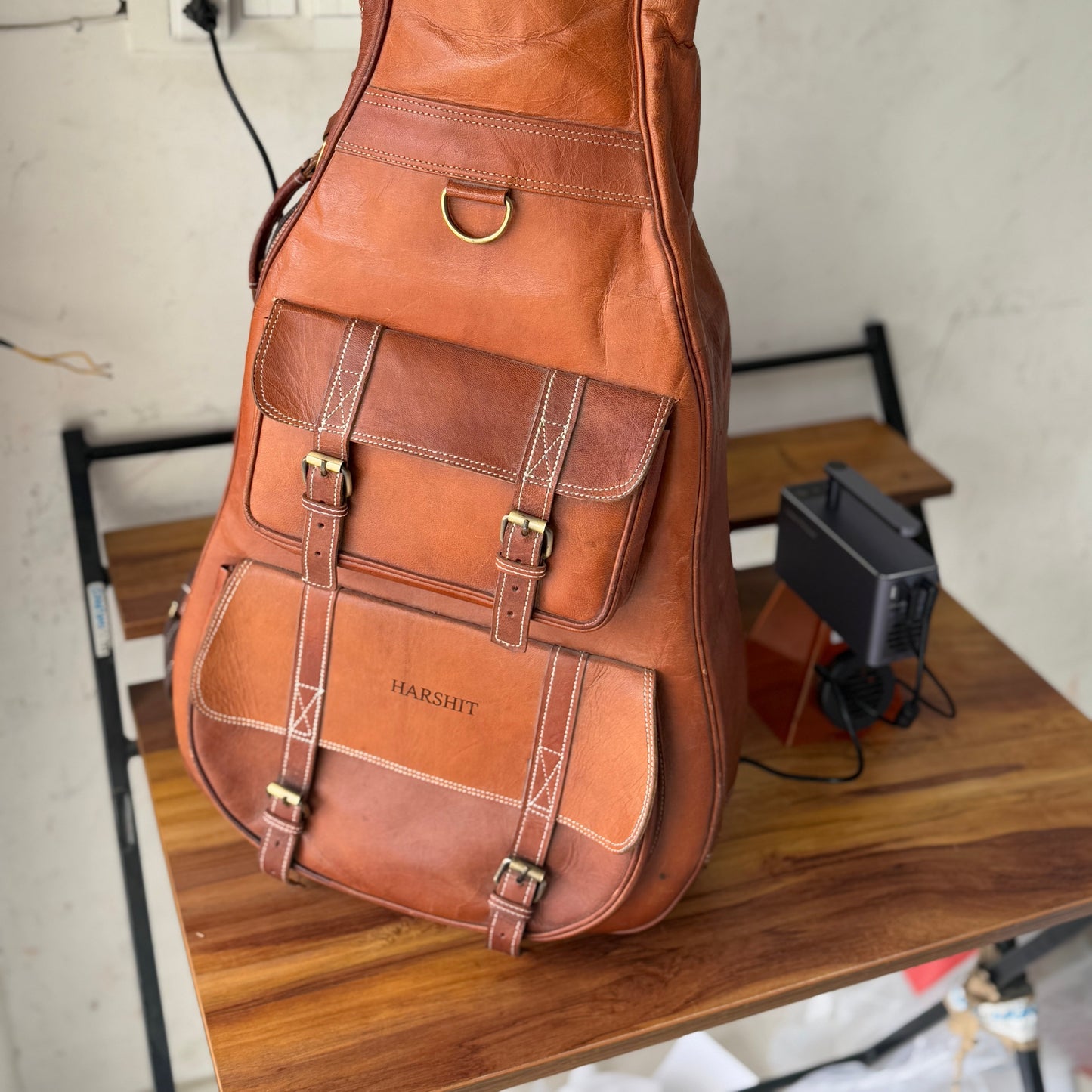 Personalized Leather Guitar Case - Tampa Home & Garden Store