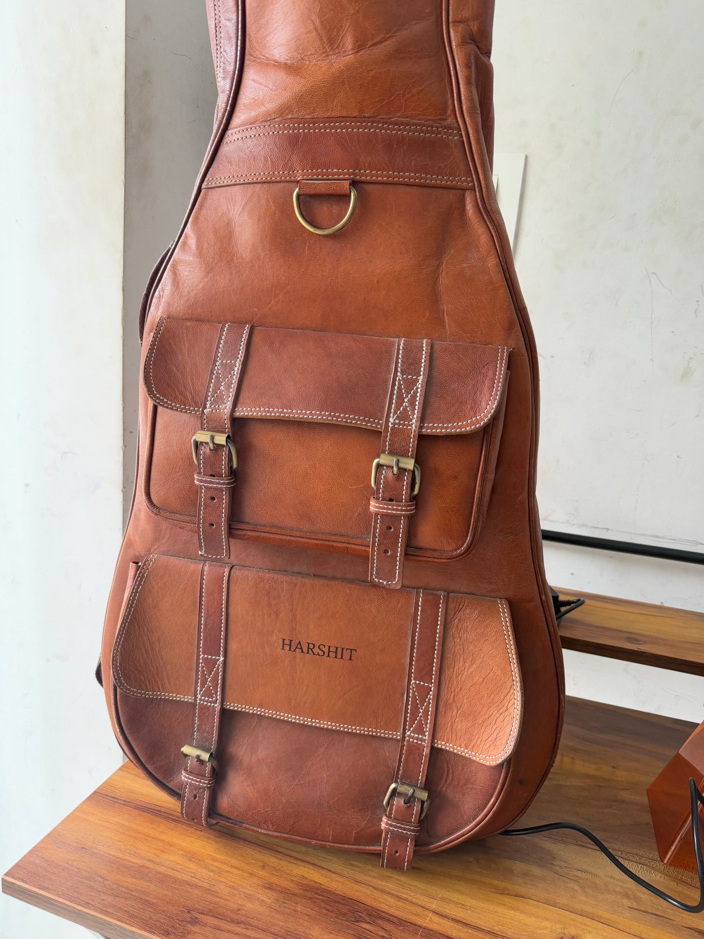 Personalized Leather Guitar Case - Tampa Home & Garden Store