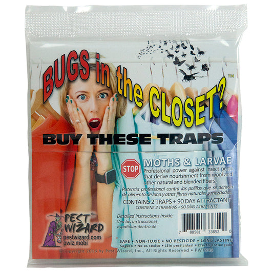 Pest Wizard BUGS in the CLOSET? Trap 2-Pack