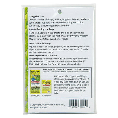 Pest Wizard Green Sticky Card Trap 4-Pack - Tampa Home & Garden Store