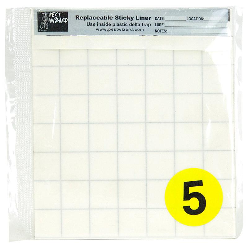 Pest Wizard Plastic Delta Trap Sticky Liner 5- Pack - Tampa Home & Garden Store