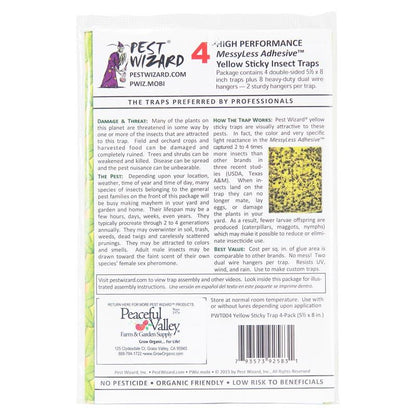 Pest Wizard Yellow Sticky Card Trap, Large 4-Pack - Tampa Home & Garden Store