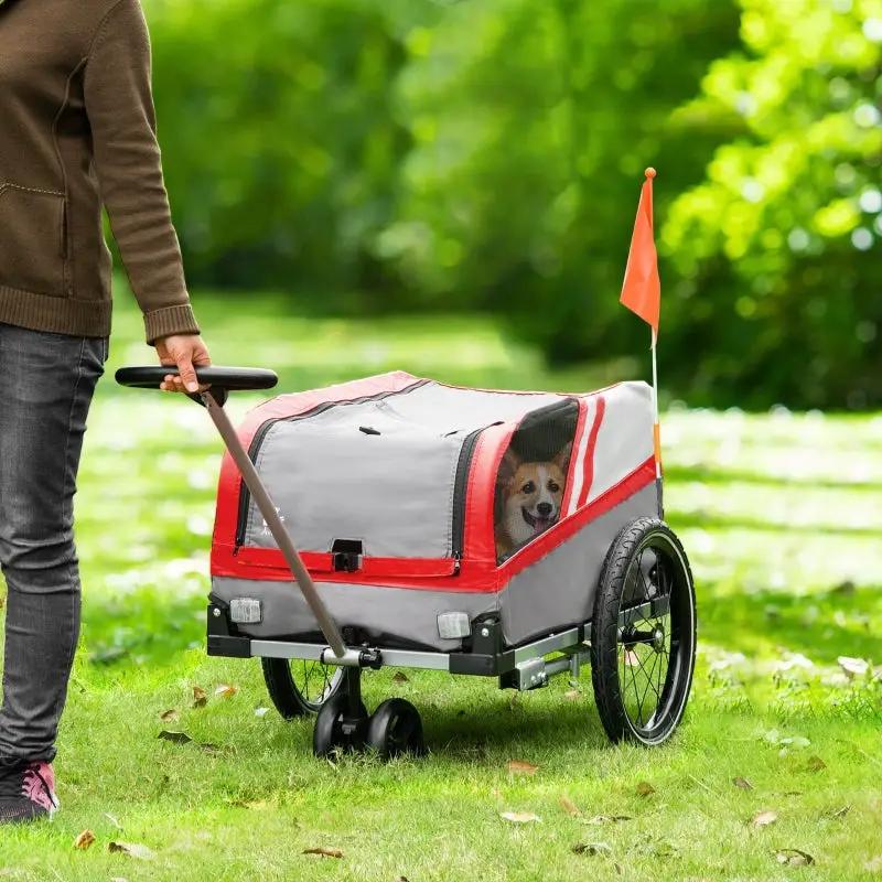 Pet Bike Trailer 2-in-1 Travel Stroller - Tampa Home & Garden Store