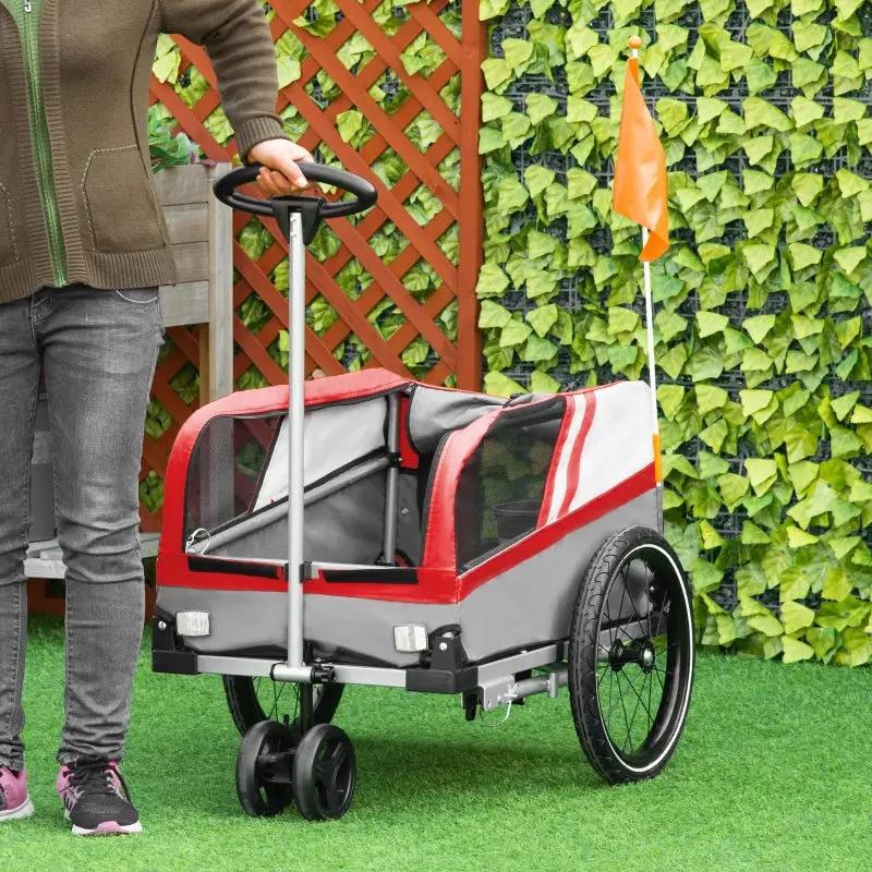 Pet Bike Trailer 2-in-1 Travel Stroller - Tampa Home & Garden Store