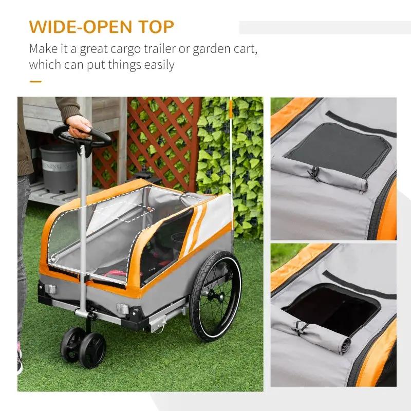 Pet Bike Trailer 2-in-1 Travel Stroller - Tampa Home & Garden Store