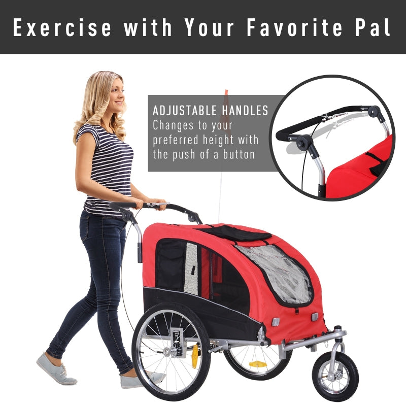 Pet Dog Bicycle Trailer Jogger with Suspension - Tampa Home & Garden Store