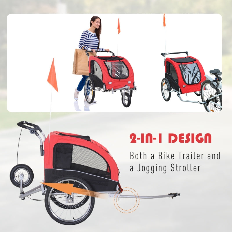 Pet Dog Bicycle Trailer Jogger with Suspension - Tampa Home & Garden Store