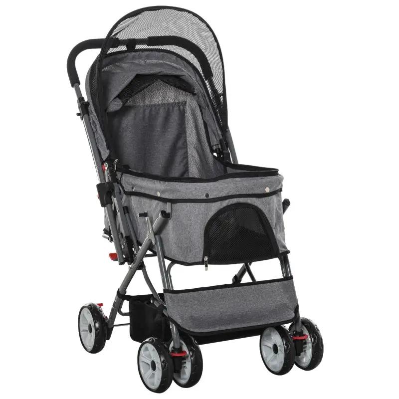 Pet Foldable Travel Carriage Stroller with Reversible Handle - Tampa Home & Garden Store