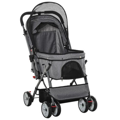 Pet Foldable Travel Carriage Stroller with Reversible Handle - Tampa Home & Garden Store