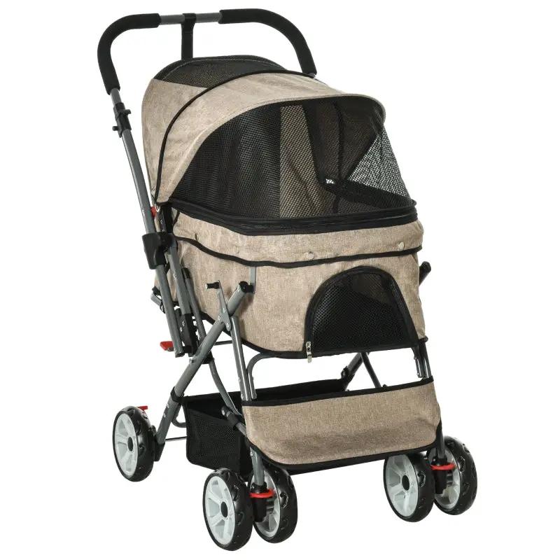 Pet Foldable Travel Carriage Stroller with Reversible Handle - Tampa Home & Garden Store