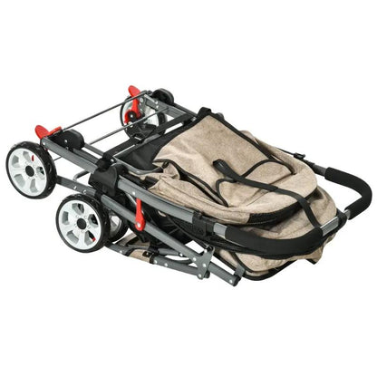 Pet Foldable Travel Carriage Stroller with Reversible Handle - Tampa Home & Garden Store