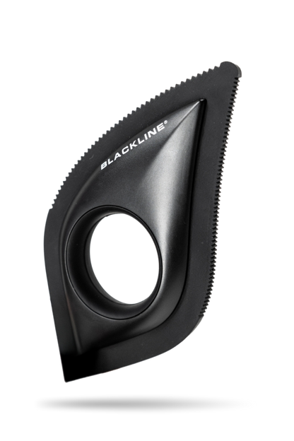 BLACKLINE PET HAIR BRUSH black plastic handle with serrated edge for pets on Tampa Home & Garden Store