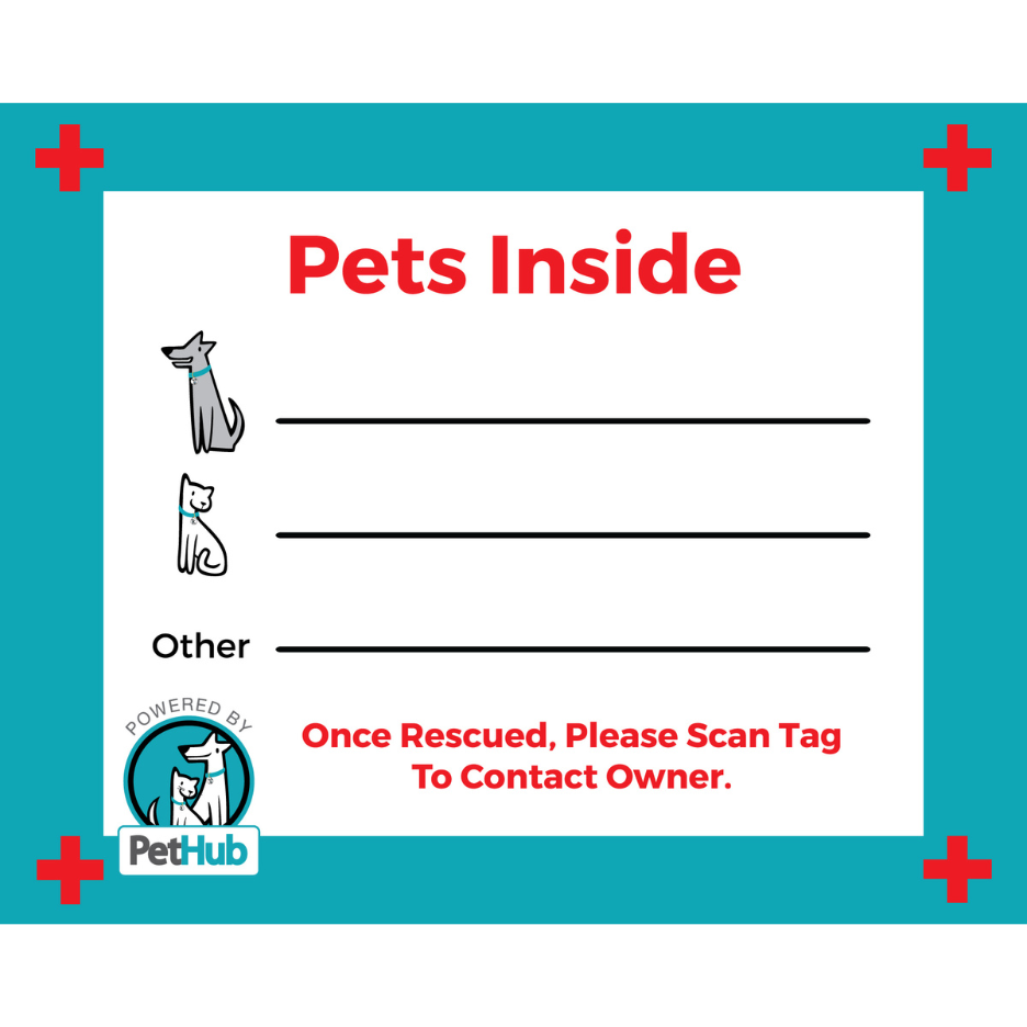 PetHub Pet Safety Home Decal – Emergency Pets Inside Alert - Tampa Home & Garden Store
