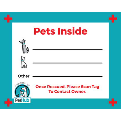 PetHub Pet Safety Home Decal – Emergency Pets Inside Alert - Tampa Home & Garden Store