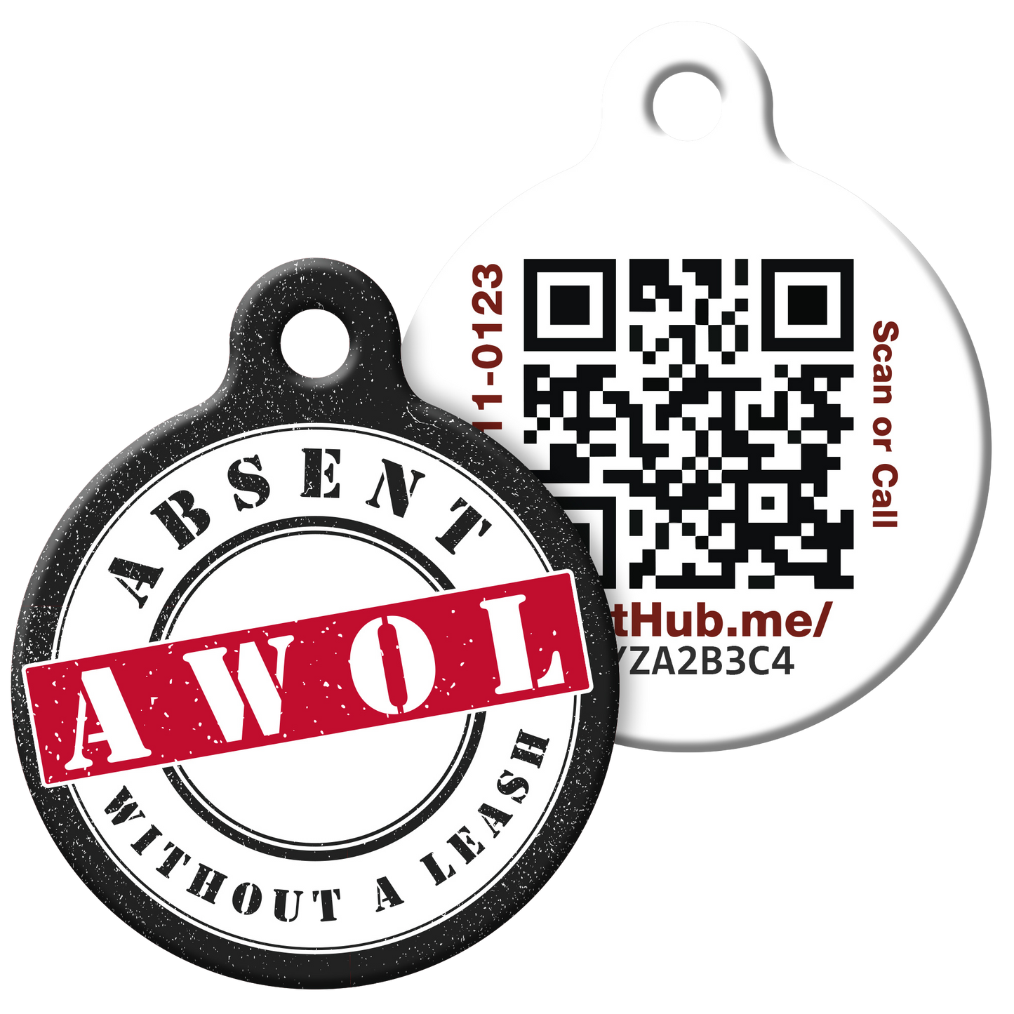 PetHub QR Pet ID Tag – Absent Without a Leash (AWOL) - Tampa Home & Garden Store